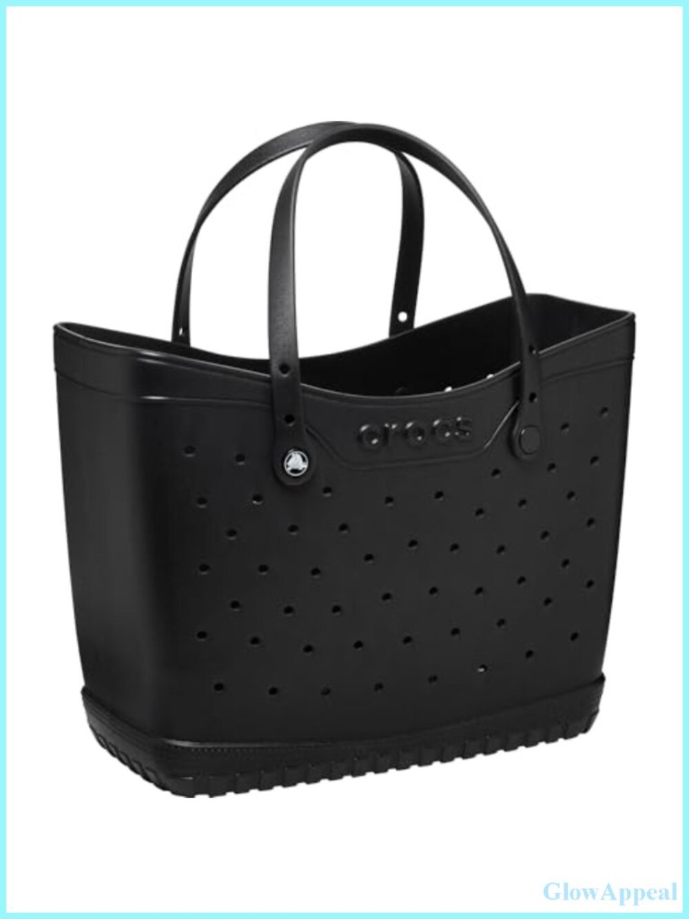 Large Durable Washable Tote Bag with Croslite Straps Jibbitz Compatible
